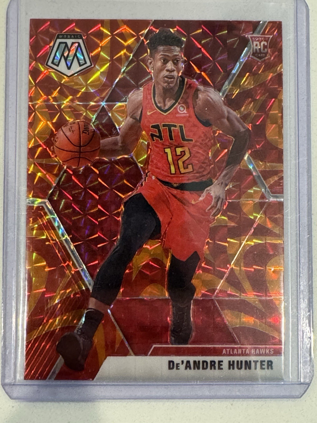 2019-20 Panini Mosaic - Rookies De'Andre Hunter #239 Reactive Orange Prizm (RC)