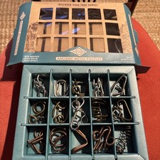 Sale True Genius Ancient Metal Puzzles -15 Metal Brain Teaser Mechanical Puzzle.