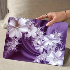 2Pcs Floral Pattern Laptop Sticker Protective Case Waterproof Scratch Resistant