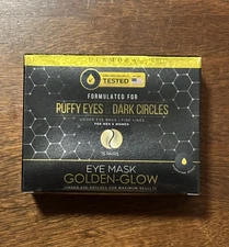 Golden Glow Under Eye Patches (15 Pairs Eye Gels) - Rejuvenating Treatment. New