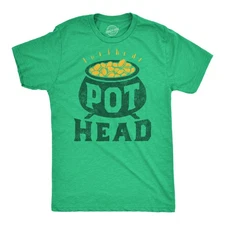 Mens Funny T Shirt Pot Head St Patricks Day Sarcastic Tee for Men