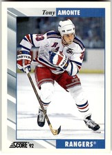 1992-93 Score #389 Tony Amonte New York Rangers