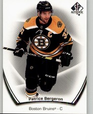 2021-22 SP Authentic Patrice Bergeron #92 Boston Bruins
