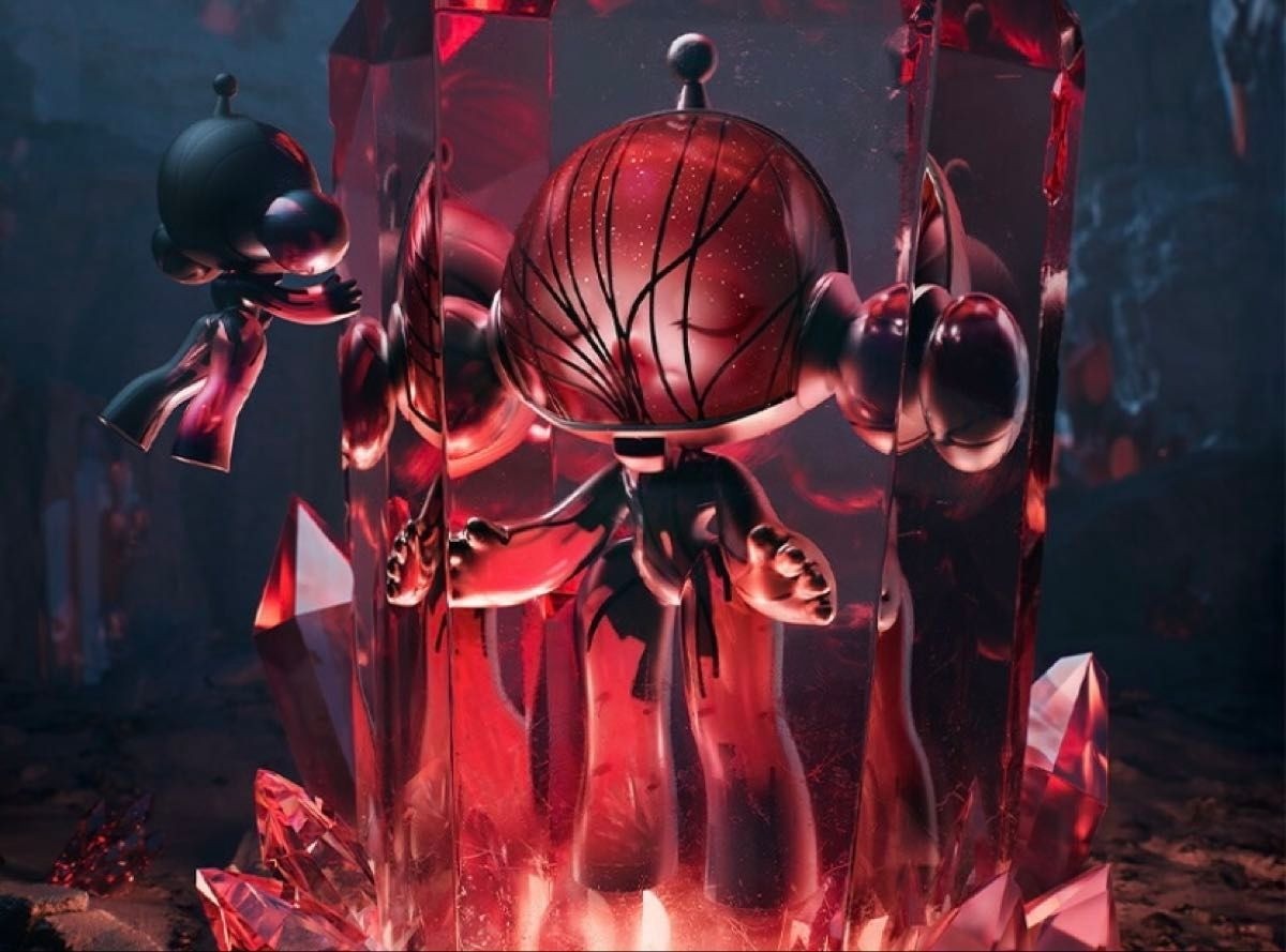 POPMART MEGA α SKULLPANDA 400% Red crystal Limited Edition