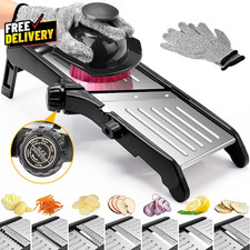 Mandoline Food Slicer for Kitchen Adjustable Stainless Steel Mandoline Veget....