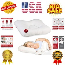 Tri-Core Cervical Support Pillow   Firm Orthopedic Neck Pillow for Pain Relie...
