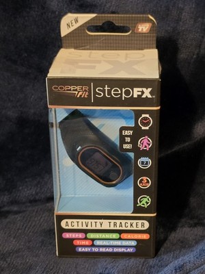 Copper Fit Step FX Activity Tracker Pedometer Watch Black Unisex New in box