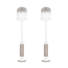 Ubbi Deluxe Baby Bottle Brush Set, Bottle Brush and Nipple Brush with Suction