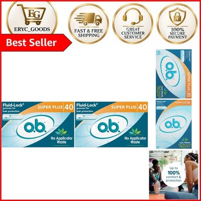 O.b. Super Plus Tampons: 80 Count, Unscented & Non-Applicator for Comfort