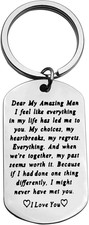 to My Man Keychain I Love You Keychain Gift for Boyfriend Husband Anniversary Pr