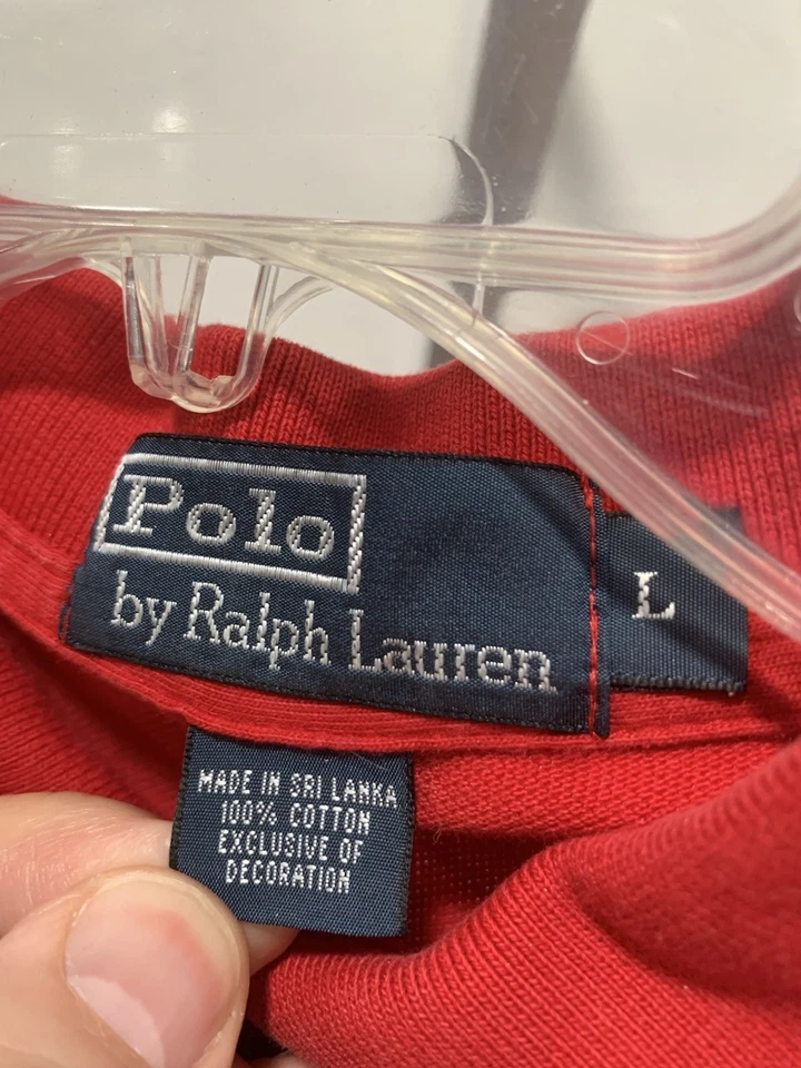Лот из 2 Ralph Lauren L/S рубашки-поло красный и черный узор размер L хлопок - Изображение 3 из 4
