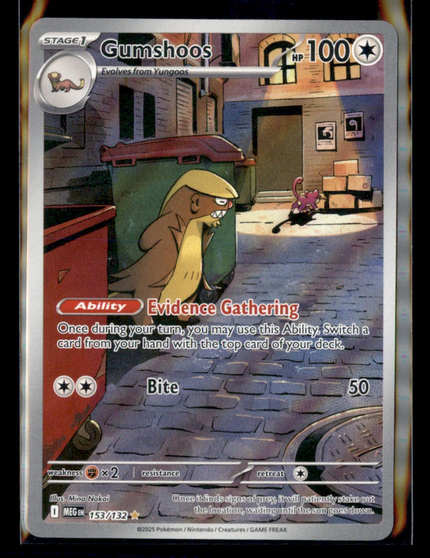 Gumshoos Illustration Rare ME01: Mega Evolution 153/132 LP