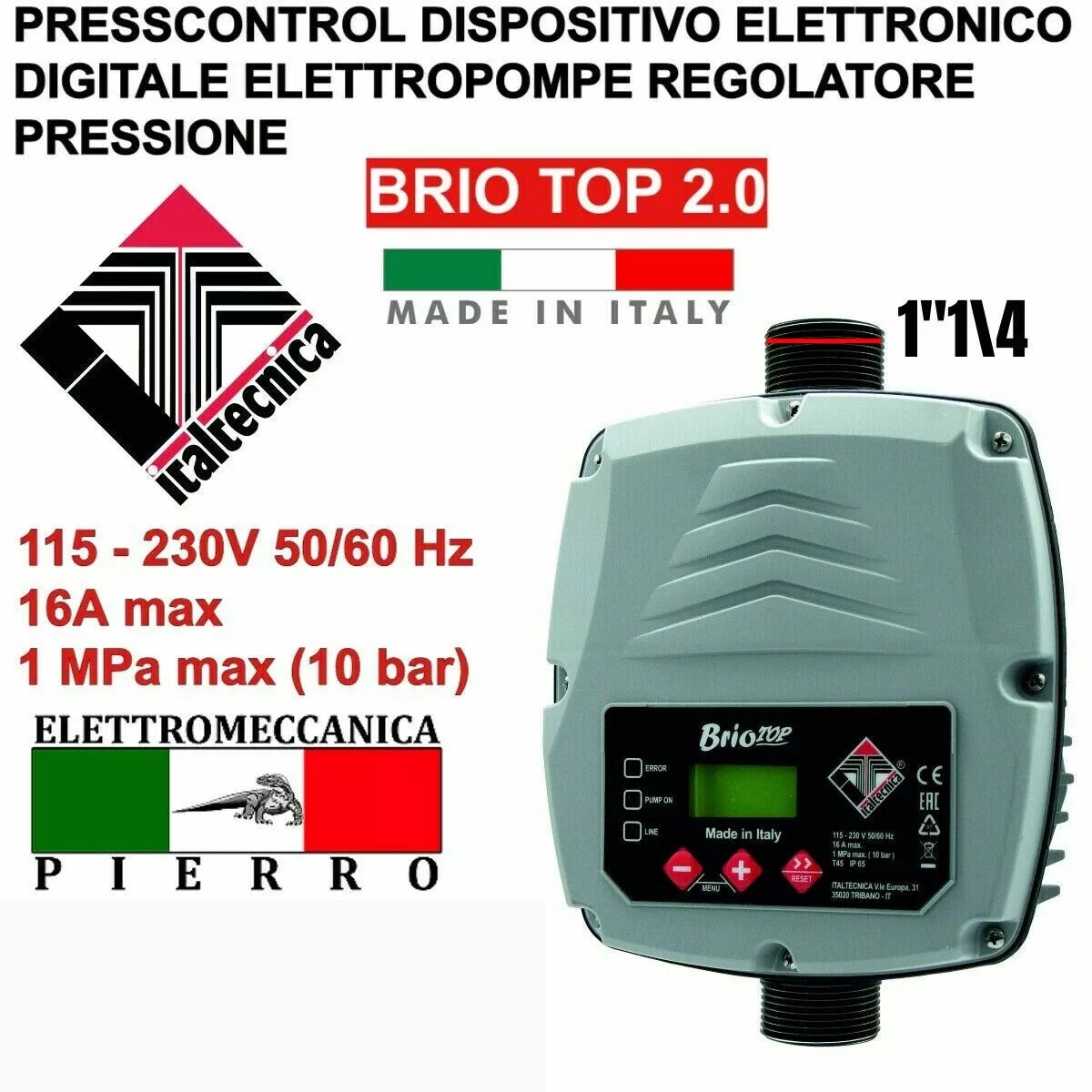 Acquista BRIO TOP 2.0 Italtecnica: Press Control Elettronico Professionale
