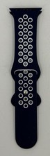 Soft Silicone Sport Band fits Apple Watch 42/44 mm Navy Blue with White New