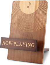 Vinyl Record Stand, Classic Wood Albums Now Playing Display Vinyl Record Stand