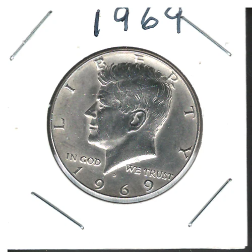 1969 KENNEDY HALF 40% SLVR JUST UNDER UNCIRCULATED