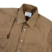 True Vintage 70s Arrow Kent Collection Brown Disco Short Sleeve Shirt 15