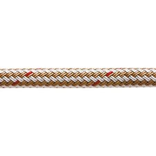 New England Ropes 3/8" D x 15' L White/Gold Nylon Double Braid Dock Line