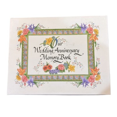 Our Wedding Anniversary Memory Book Hardcover Album with Box 1990s Talus Damaged