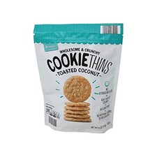 Toasted Coconut Cookie Thins 4 Ounce Crunchy Delicious Snack Made in USA