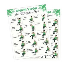 2 Pcs Chair Yoga For Seniors: Simple Exercises For A Rapid Weight Loss Fitness