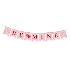 Valentine Banner, Be Mine Banner with Rope Fireplace Garland Valentines