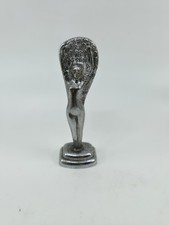 Vintage Art Deco Chrome Nude Lady Peacock Feathers Car Hood Ornament Mascot Vintage Art Deco Chrome Nude Lady Peacock Feathers Car Hood Ornament Mascot