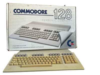 Vintage Commodore 128 C128 Personal Computer Accessories Disks Box TESTED