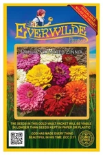 200 Dahlia Flowered Mixed Zinnia Wildflower Seeds - Everwilde Farms Mylar Packet