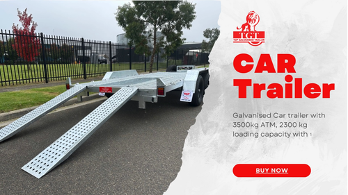 Car Trailer Galvanised Punched Floor 16.4×6.6ft Tandem ATM 3500kg - Video 1 of 1