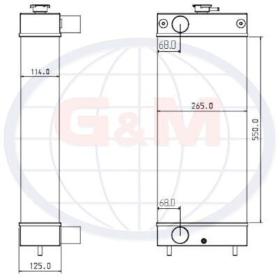 Radiator for DEVELON Tracked Excavator K9006533A 11693