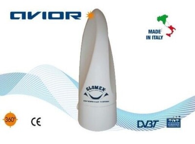 Antena TV TDT Omnidireccional Glomex Avior VT300 12V Radio Amplificador Camper
