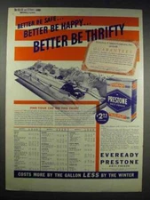 1938 Eveready Prestone Anti-Freeze Ad - Better be Safe