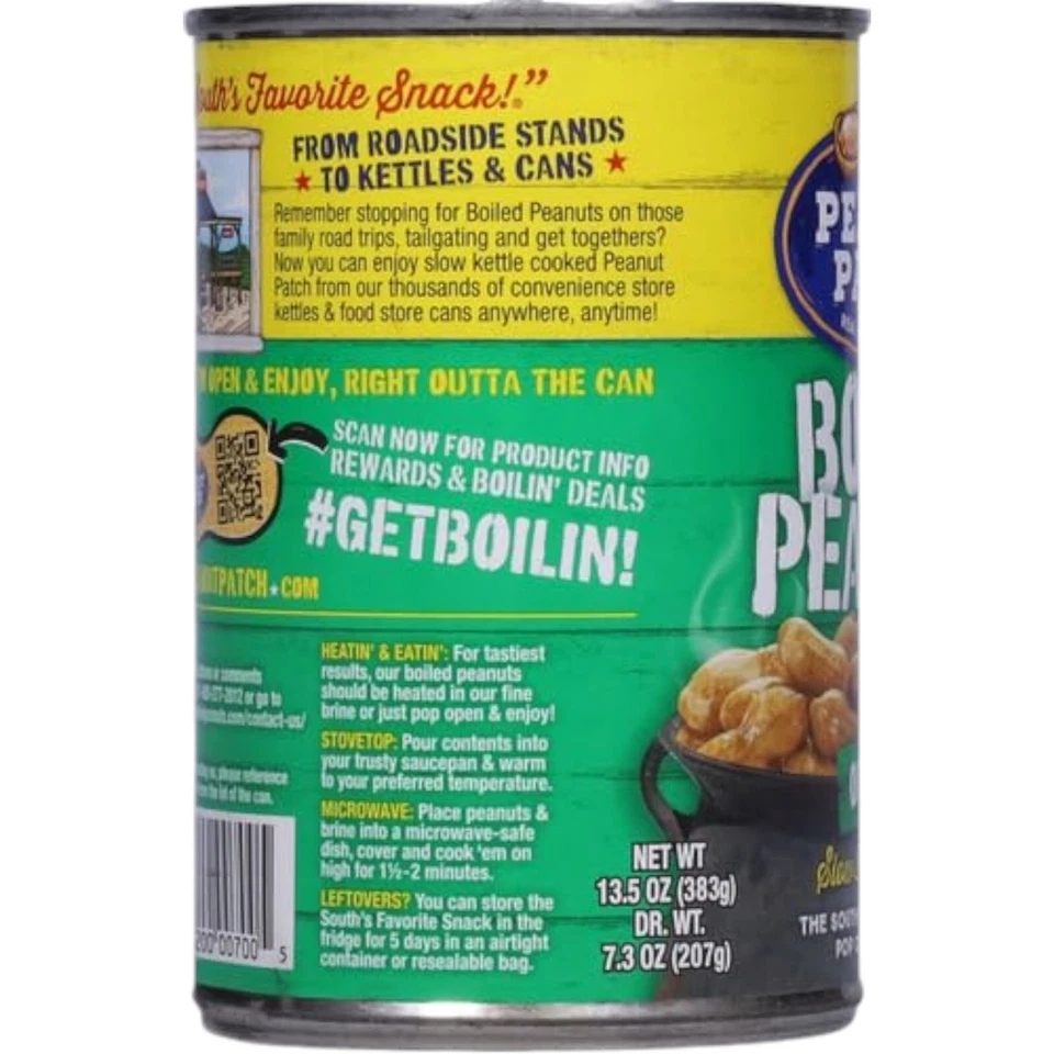 Peanut Patch Green Boiled Peanuts 13.5 ounce cans 12 Pack - Image 3 of 4