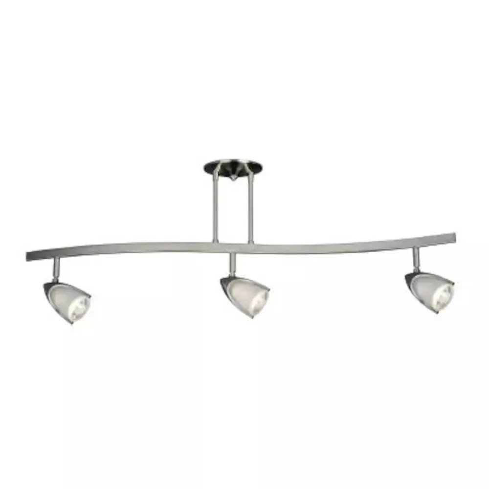 1 HAMPTON BAY 3 Light Halogen Curved Track Light in Pewter 1000