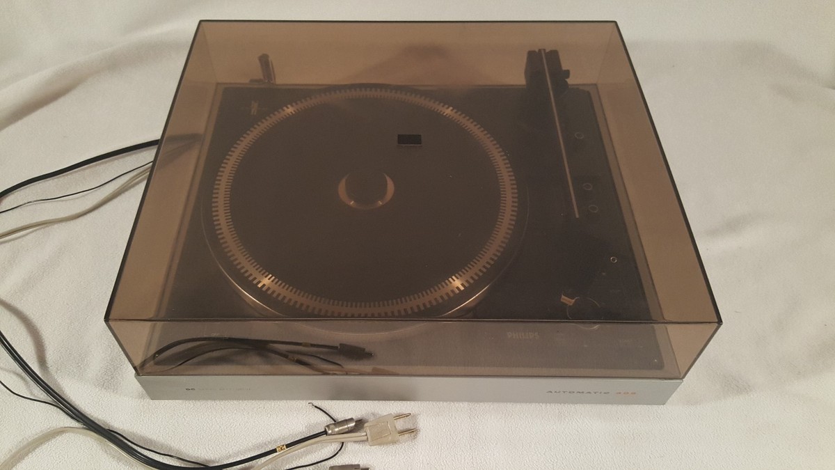 Vintage Philips Automatic 406 Turntable DC Servo Belt Drive Record