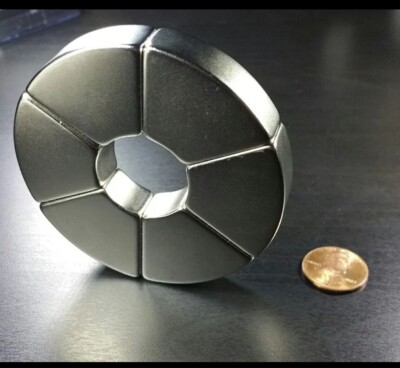 Huge 2'' Neodymium N52 Ring Magnet Strong Rare Earth  Healing