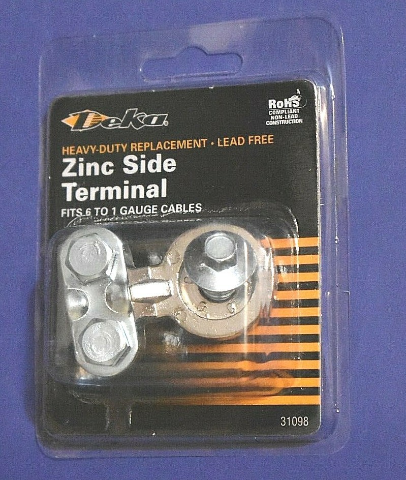 ZINC BATTERY SIDE TERMINAL DEKA EAST PENN 1 TO 6 GAUGE CABLE LEAD