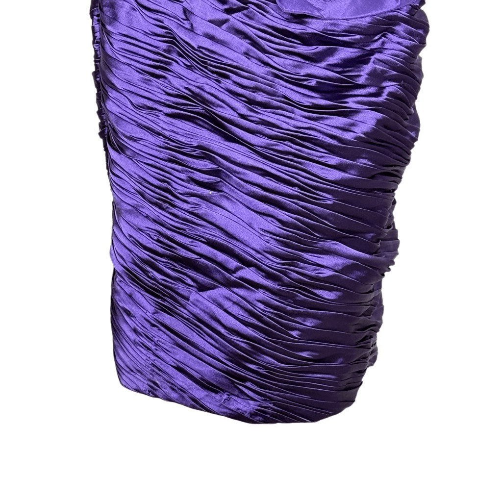 NWT Terani Couture Violet Strapless Cocktail Dress Size 12 Sequins Jewels Pleate