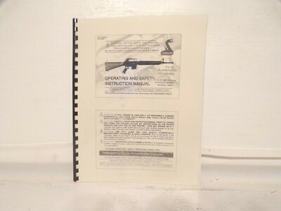 Bushmaster XM15 Rifle Owners Manual Copy Comb binding card stock USA Made gloss