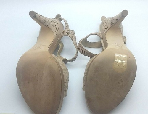 CHANEL LADIES SHOES Nude Leather Strappy High Heel Size 37 AUTH. Worn Once! - Picture 6 of 11