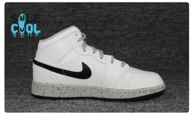 NIKE AIR JORDAN 1 Retro Mid White Cement Men's Sneakers Shoes