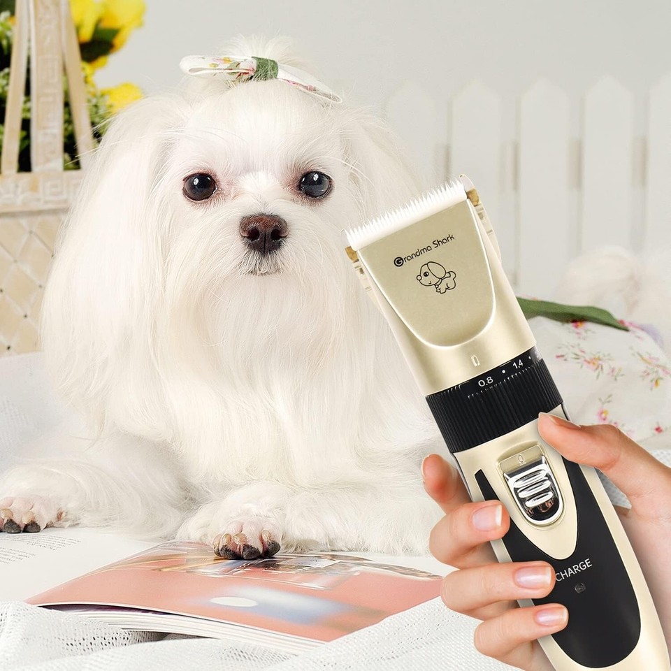 Professional Dog Grooming Kit, Rechargeable, Cordless, Low Noise Dog