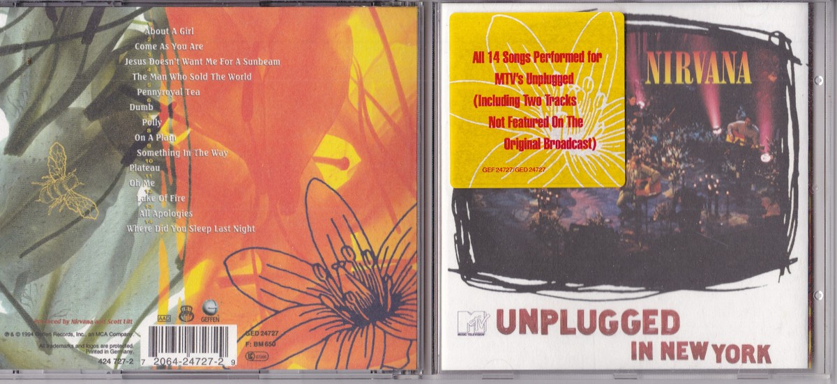 Nirvana -MTV Unplugged In New York- CD Geffen Records | eBay