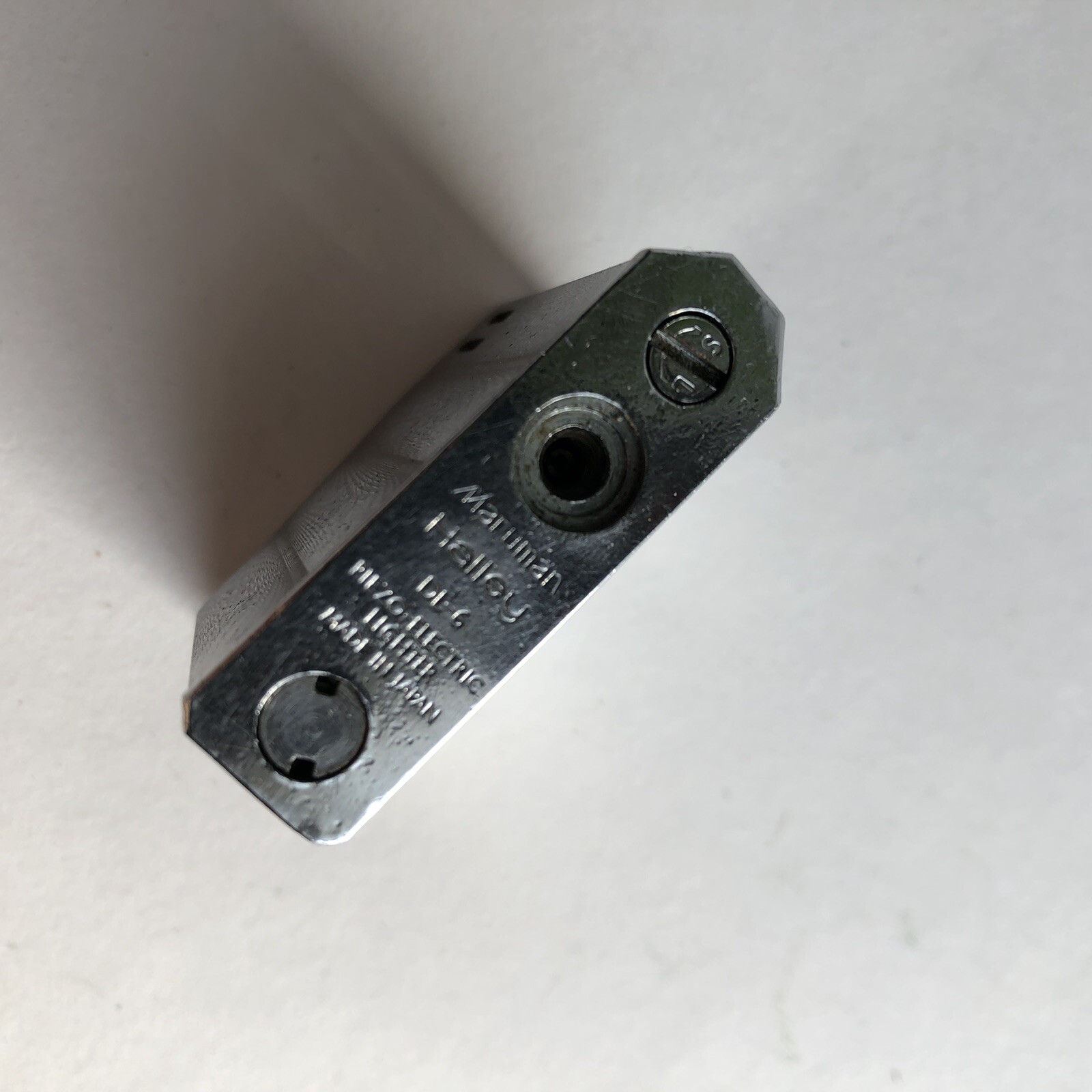 Maruman Halley DL-6 Chrome Piezo Electric Butane Lighter Vintage Japan