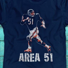 AREA 51 Dick Butkus artwork T-shirt NAVY short sleeve All sizes JJ4544