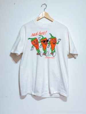 T-Shirt Hanes Beefy T Red hot Albuquerque USA 1990 46 - 48 / XL Vintage