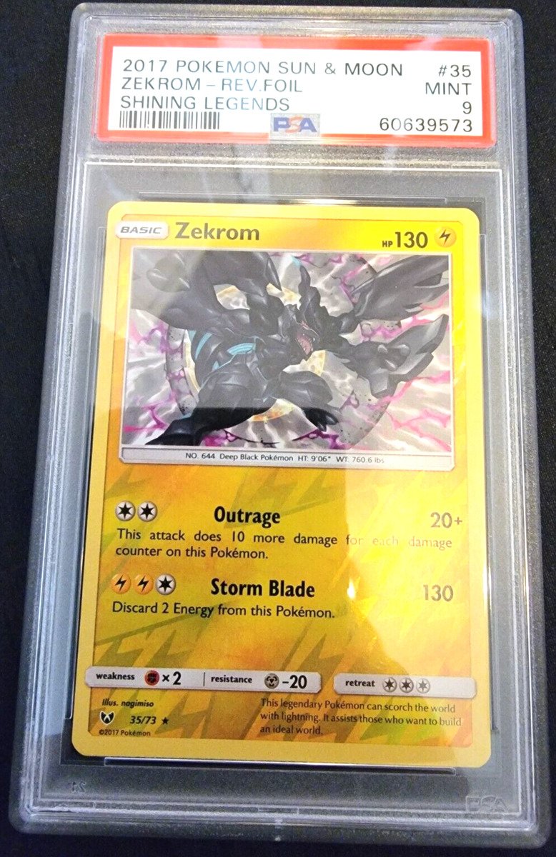 Pokémon TCG Zekrom Shining Legends 35/73 Reverse Holo Holo Rare for sale  online