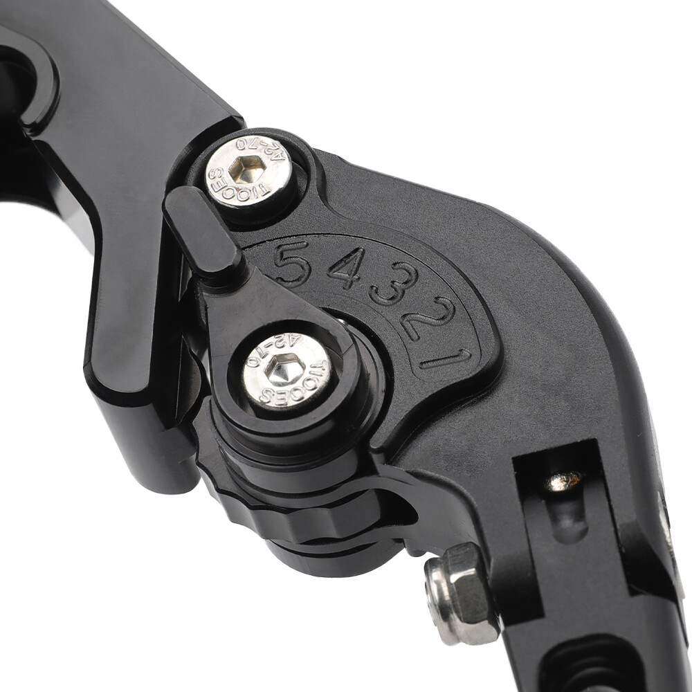 Yamaha R7 Foldable Brake & Clutch Levers - Adjustable CNC Aluminum, 6-Position, 40mm Extension, Fits 2024-2025 R7 Models