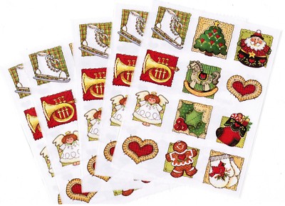 Christmas XMAS Santa Tree 5 Sheets PROVO Craft  Rocking Horse Scrapbook Stickers